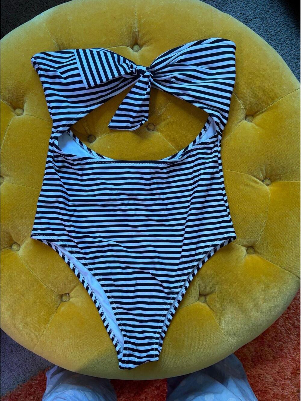 Women’s striped swim suit bathing suit